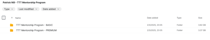 Patrick Nill – TTT Mentorship Program Full Course