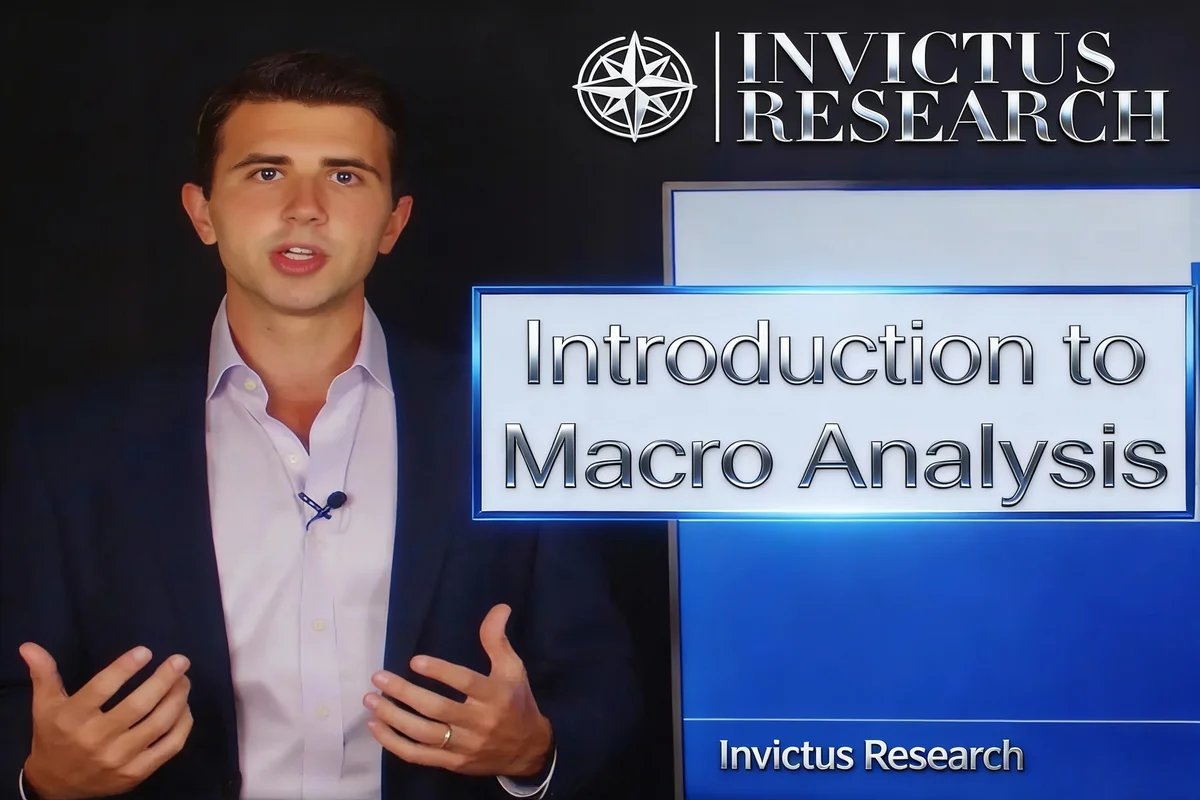 Macro investing online course overview by Invictus Research with video modules and market analysis charts