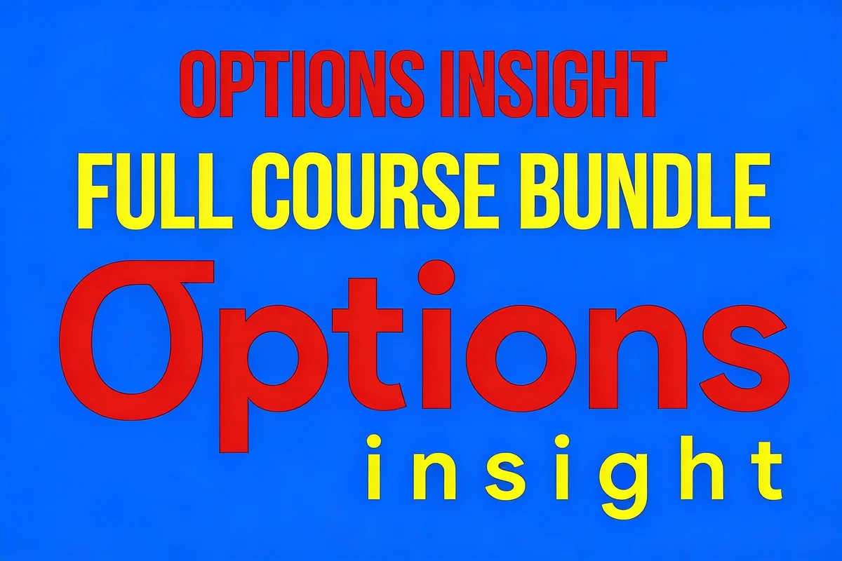 Options Insight Full Course Bundle homepage with trading charts and learning modules