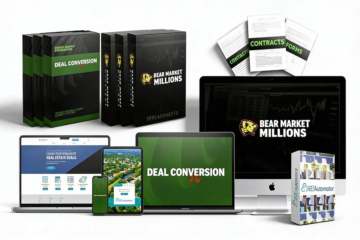 Image showing Bear Market Millions real estate course materials and live masterclass