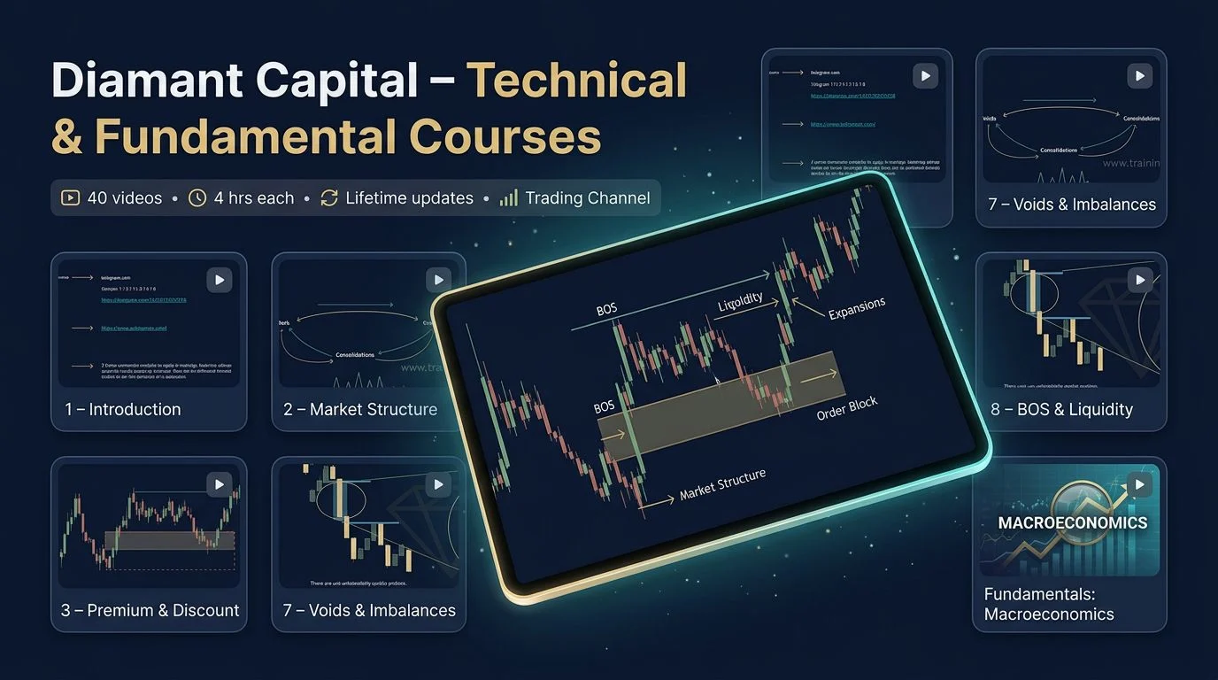 Diamant Capital – Technical & Fundamental Courses + Trading Channel (Lifetime Updates)