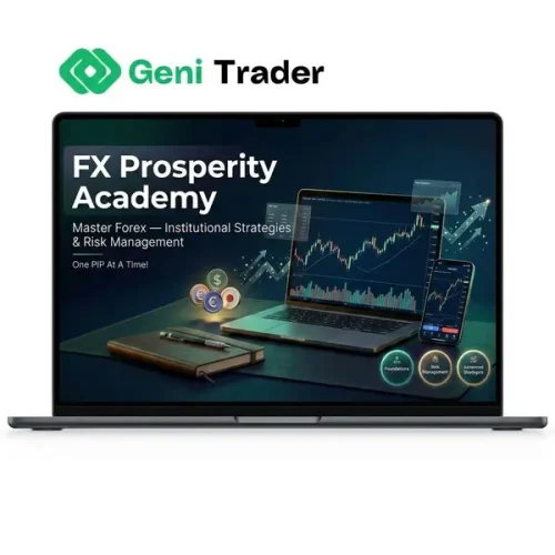 FX Prosperity Academy 2023 logo with forex trading visuals.